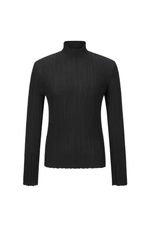 08 PLEATED MOCK NECK