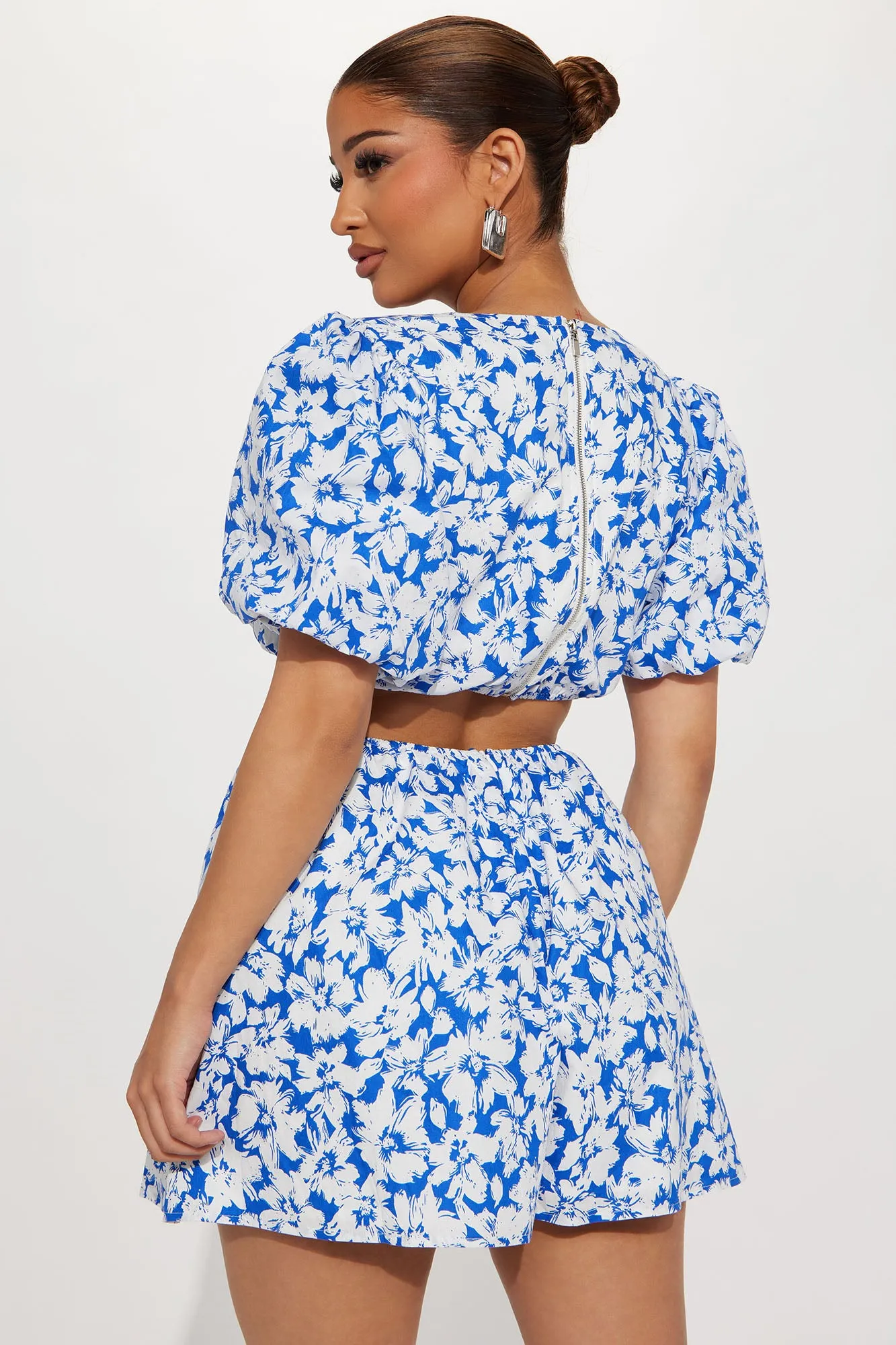 Addicted To You Romper - White/Blue