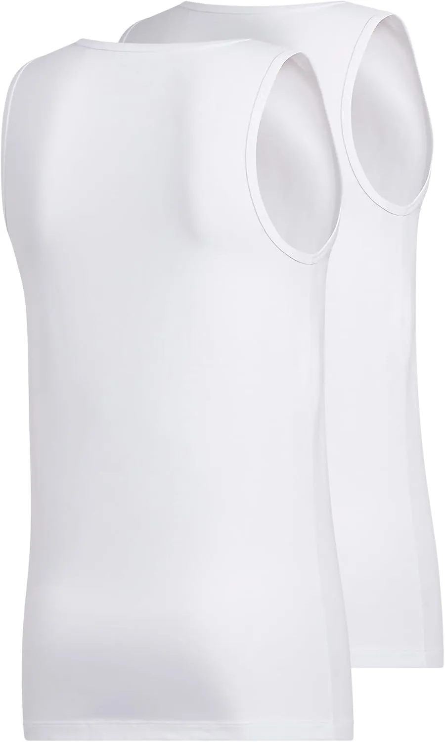 adidas Men's Stretch Cotton Tank Top Undershirts (2-Pack)