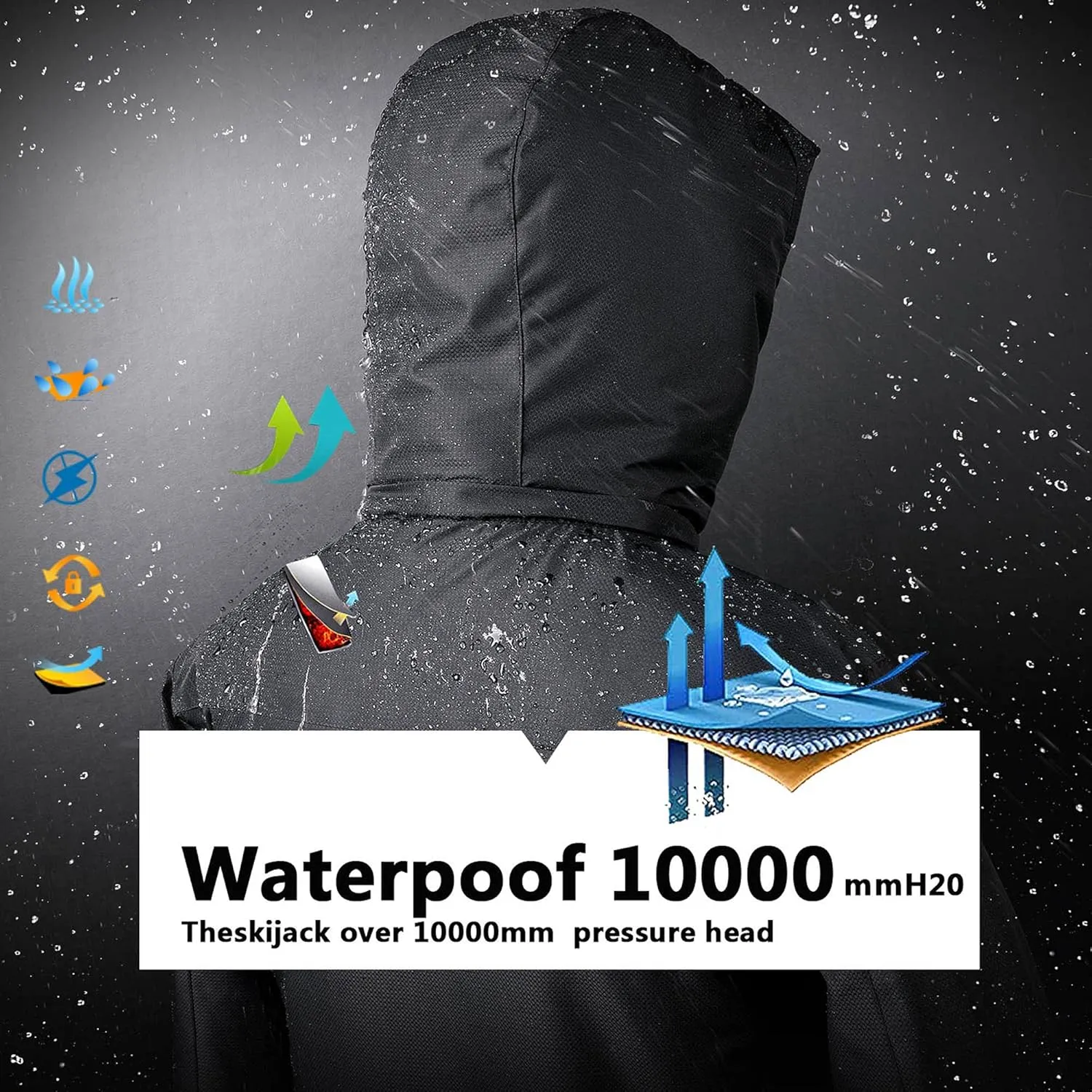 AFILOK Boy's Ski Jacket Waterproof Breathable Kids Fleece Lined Windproof Hooded Snowboard Coats