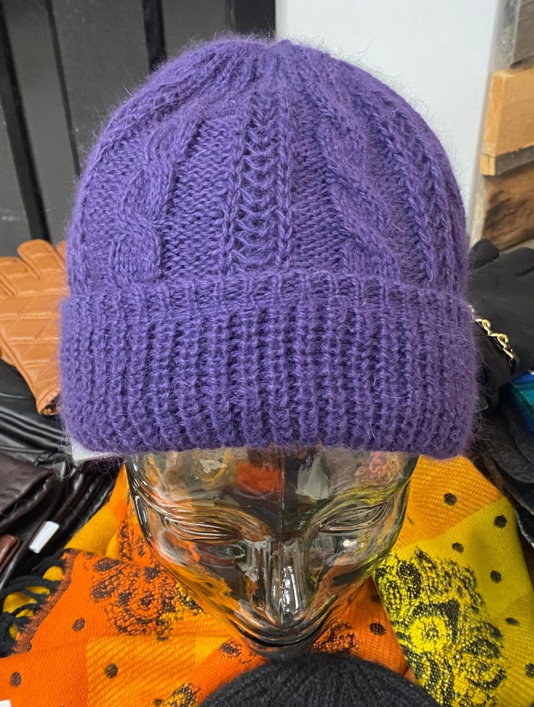 Albee Ladies Italian Angora Cable Knit Toque - 25758