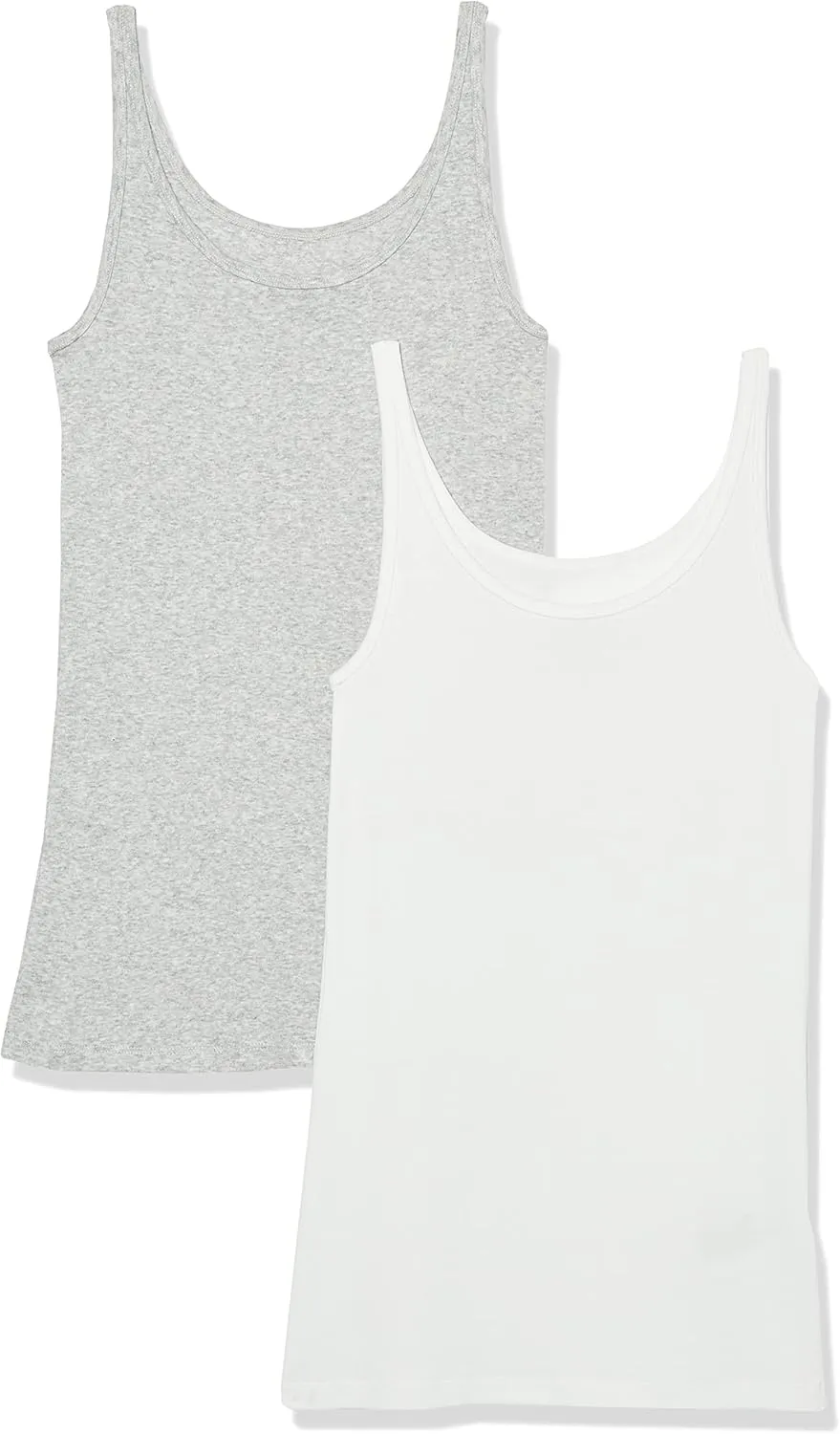 Amazon Essentials Women's Slim-Fit Thin Strap Tank Top, Pack of 2