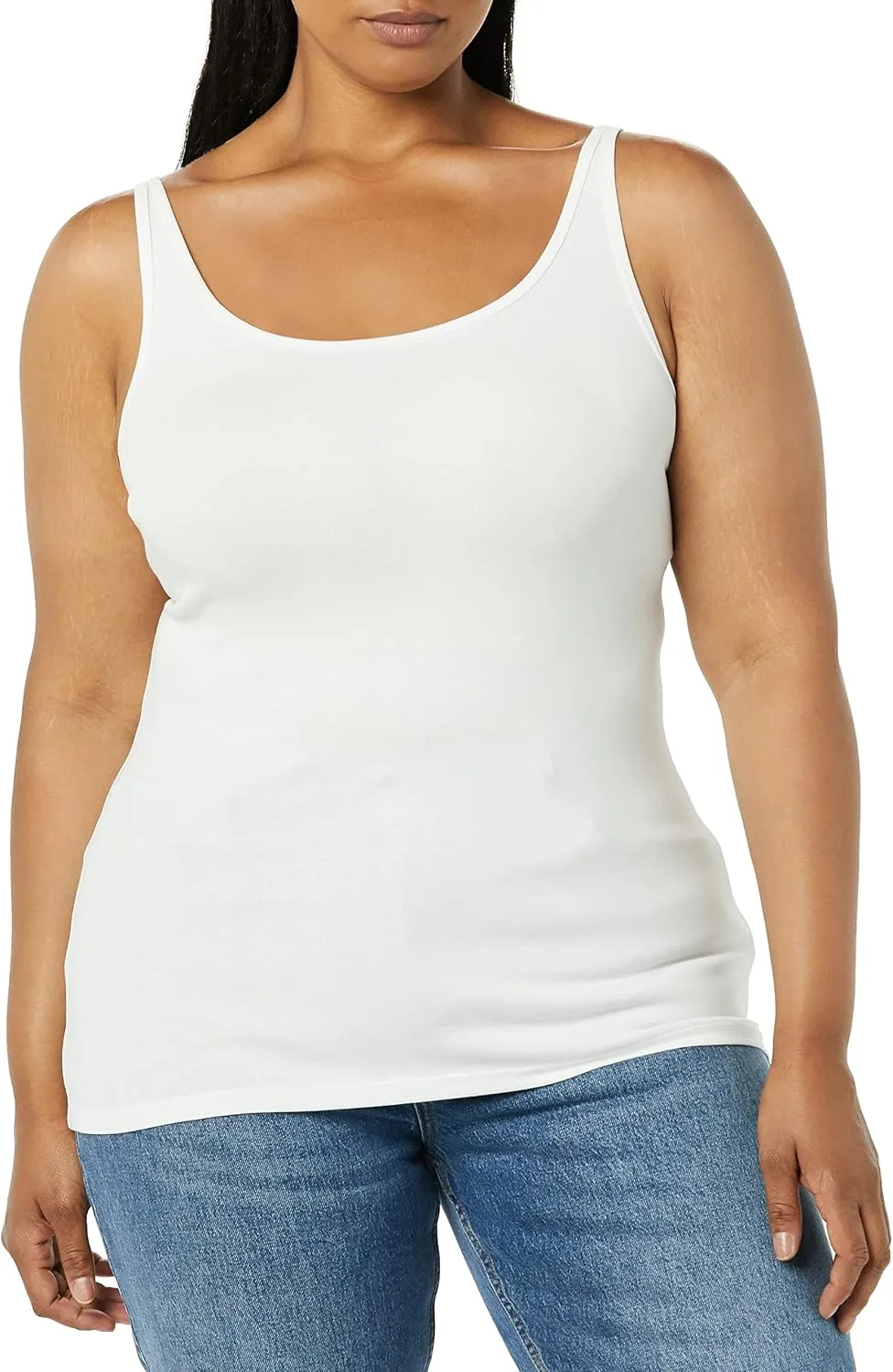 Amazon Essentials Women's Slim-Fit Thin Strap Tank Top, Pack of 2