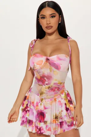 Andra Mesh Romper - Pink/combo