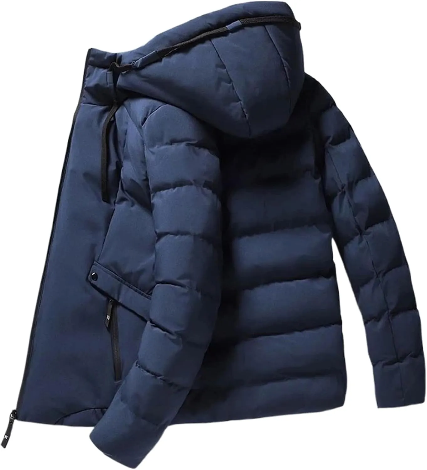 Aoleaky Warm Men Parkas Casual Hooded Coat Winter Thick Men's Sportswear Cotton Padded Jackets Zipper Solid Outwear