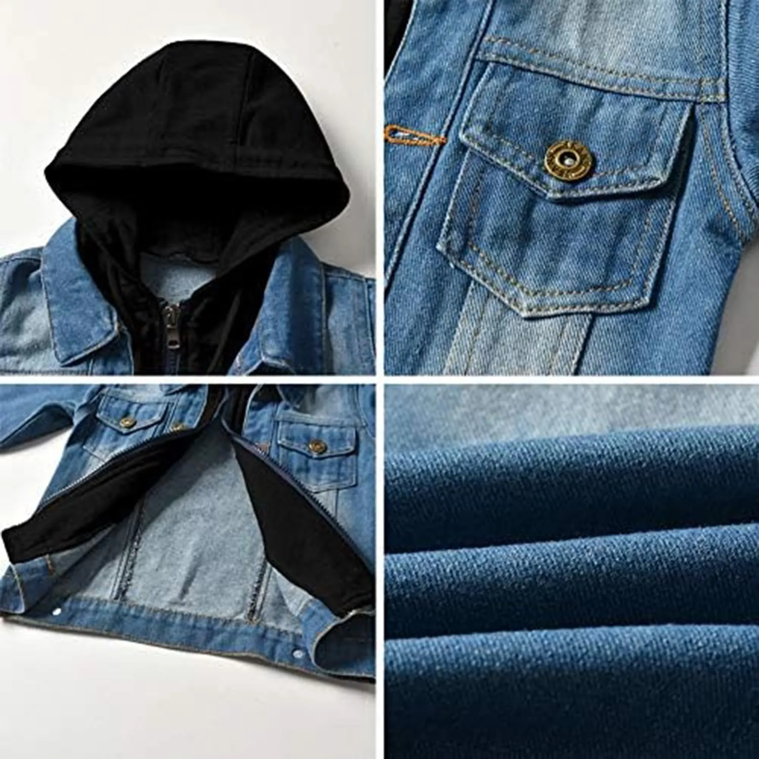 Baby Boys Girls Denim Jacket Kids Toddler Button Down Jeans Jacket Top Coat Outerwear