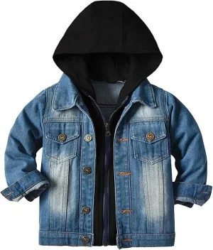 Baby Boys Girls Denim Jacket Kids Toddler Button Down Jeans Jacket Top Coat Outerwear