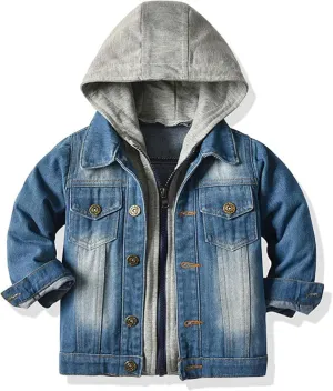 Baby Boys Girls Denim Jacket Kids Toddler Button Down Jeans Jacket Top Coat Outerwear