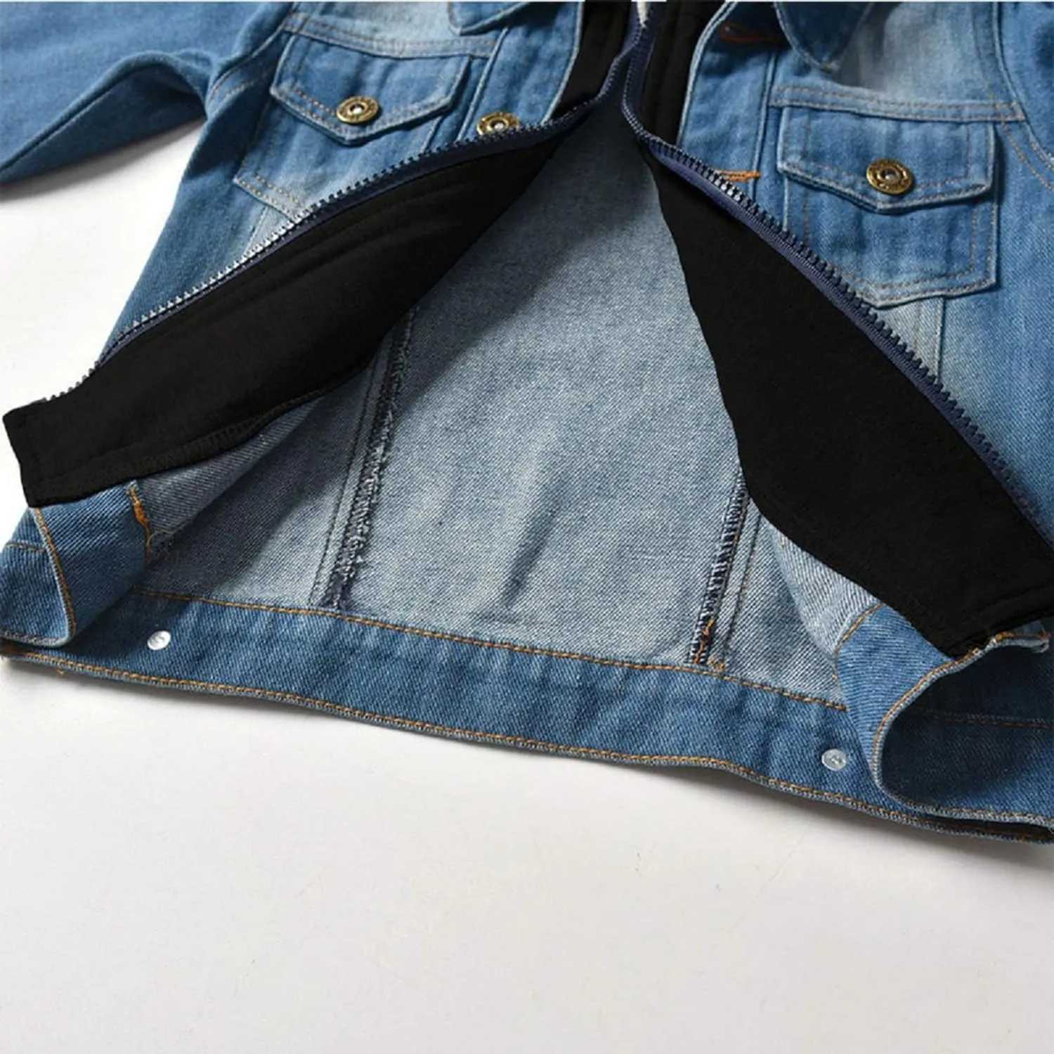 Baby Boys Girls Denim Jacket Kids Toddler Button Down Jeans Jacket Top Coat Outerwear