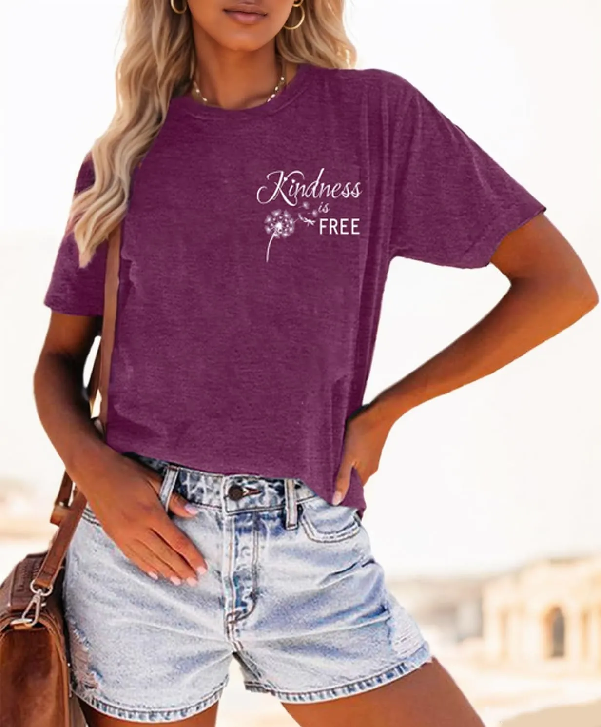 Be Kind Shirt for Women Teacher Kindness Positive Message Tshirt Dandelion Graphic Summer Tee Tops