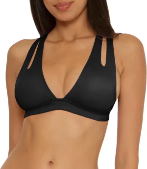 BECCA Women's Color Prism Halter Bikini Top, Adjustable, Tie Back, Swimwear Separates