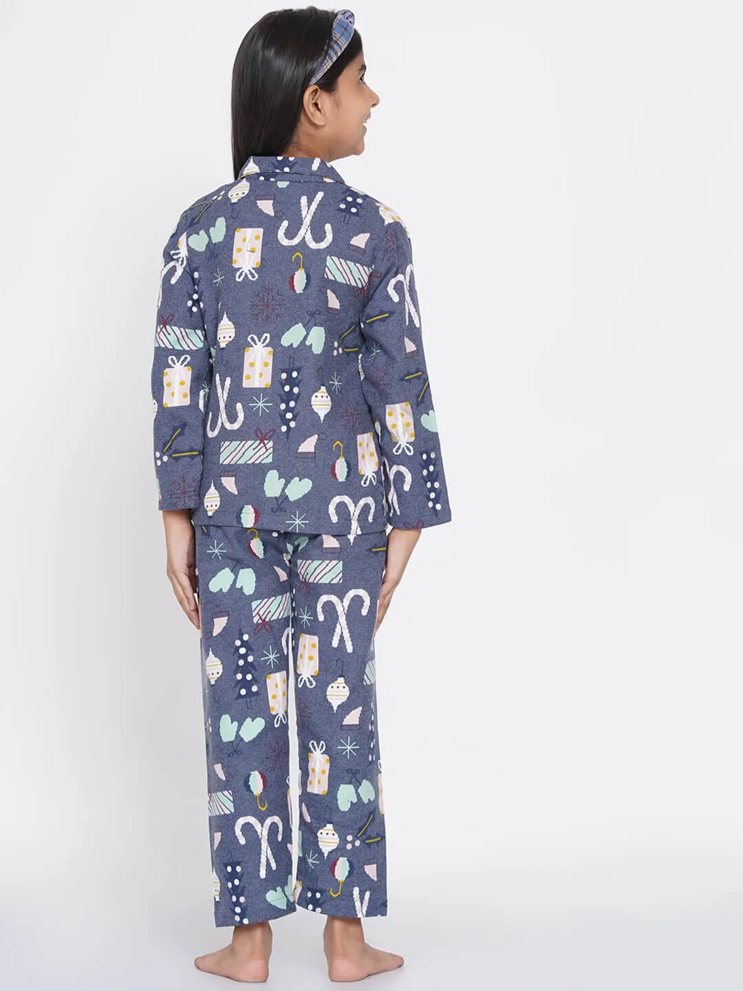 Berrytree Cotton Night Suit Girls: Christmas Snow