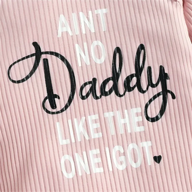 Best Daddy Leopard Print Baby Jumpsuit