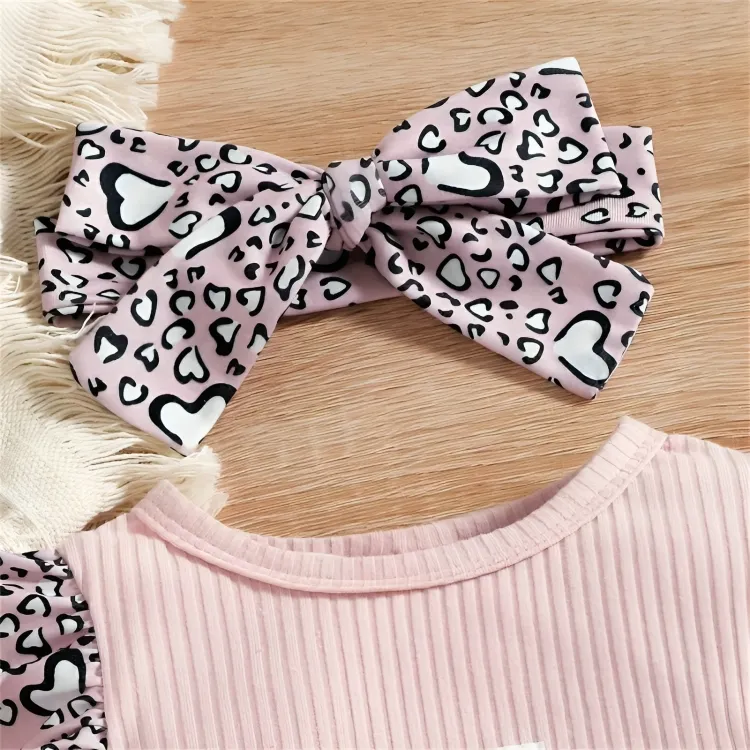 Best Daddy Leopard Print Baby Jumpsuit