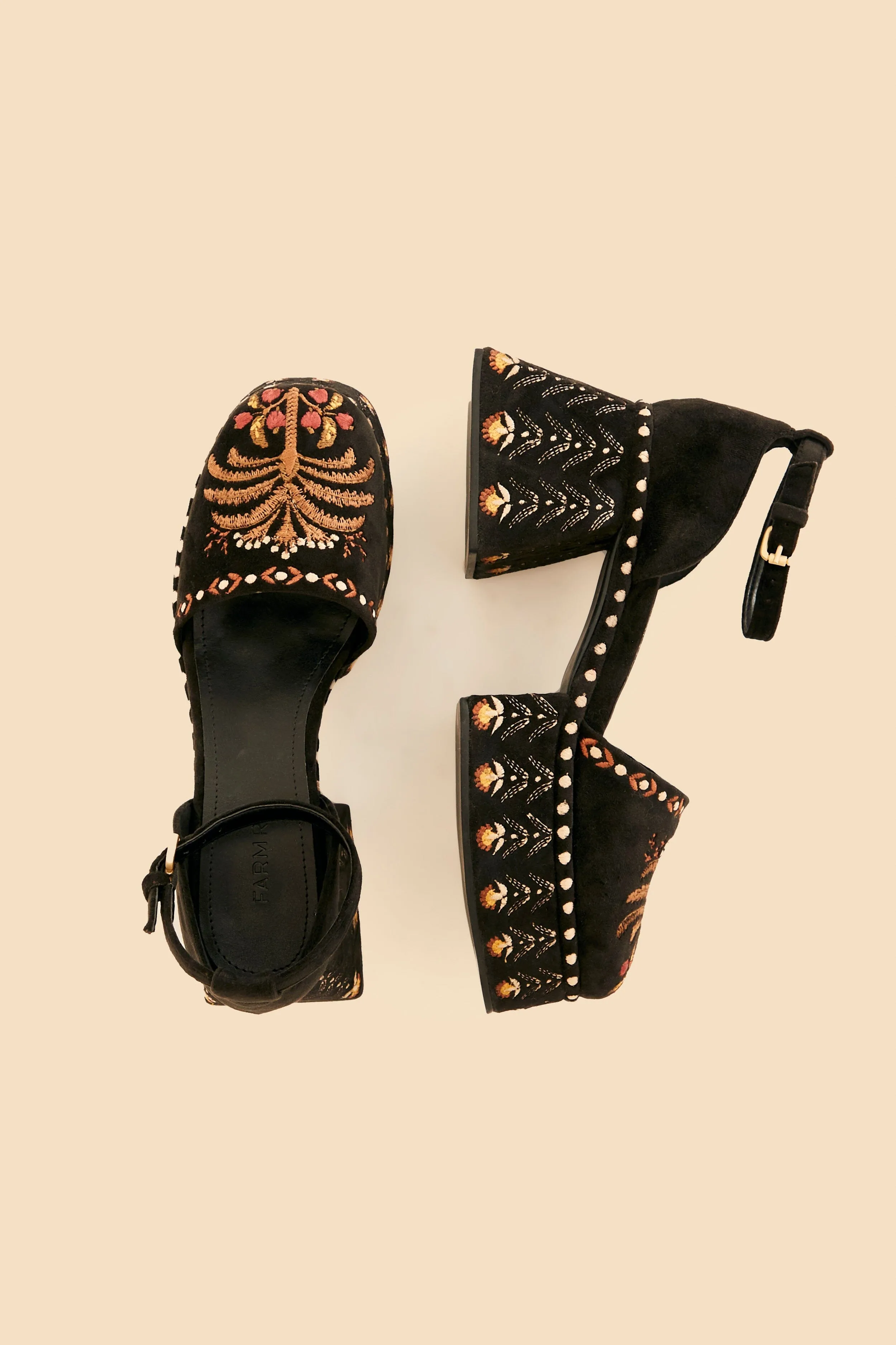 Black Velvet High Sandal