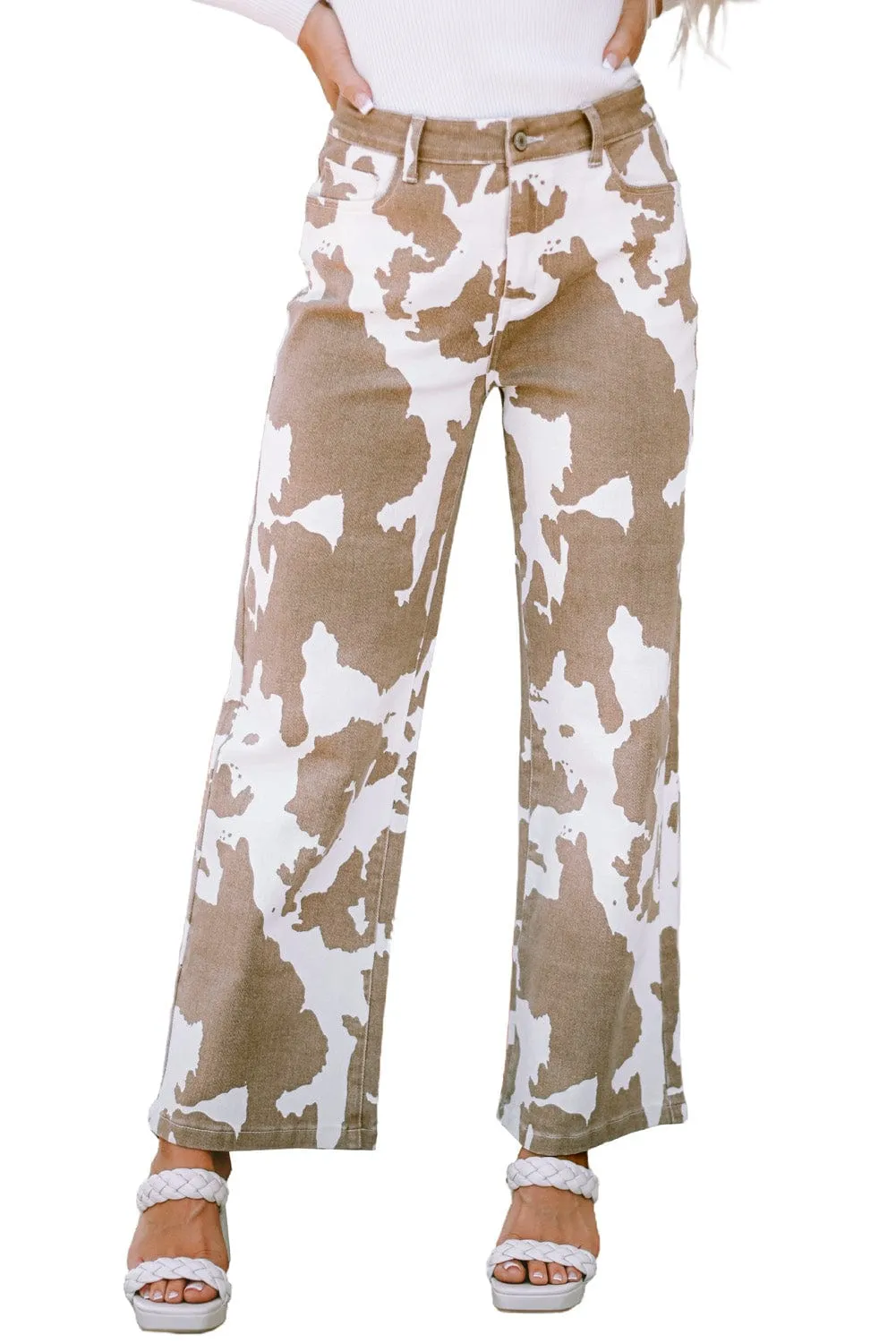 Bohemian Cow Print Pants