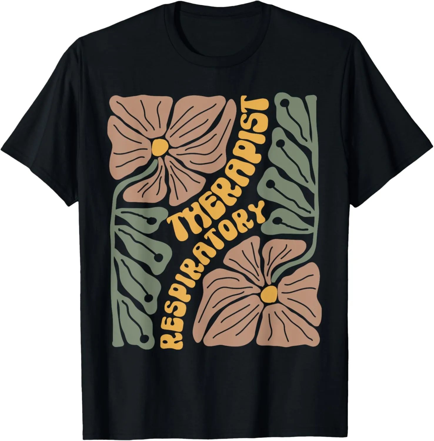 Boho Floral Respiratory Therapist RRT Lung Nurse Graduation T-Shirt