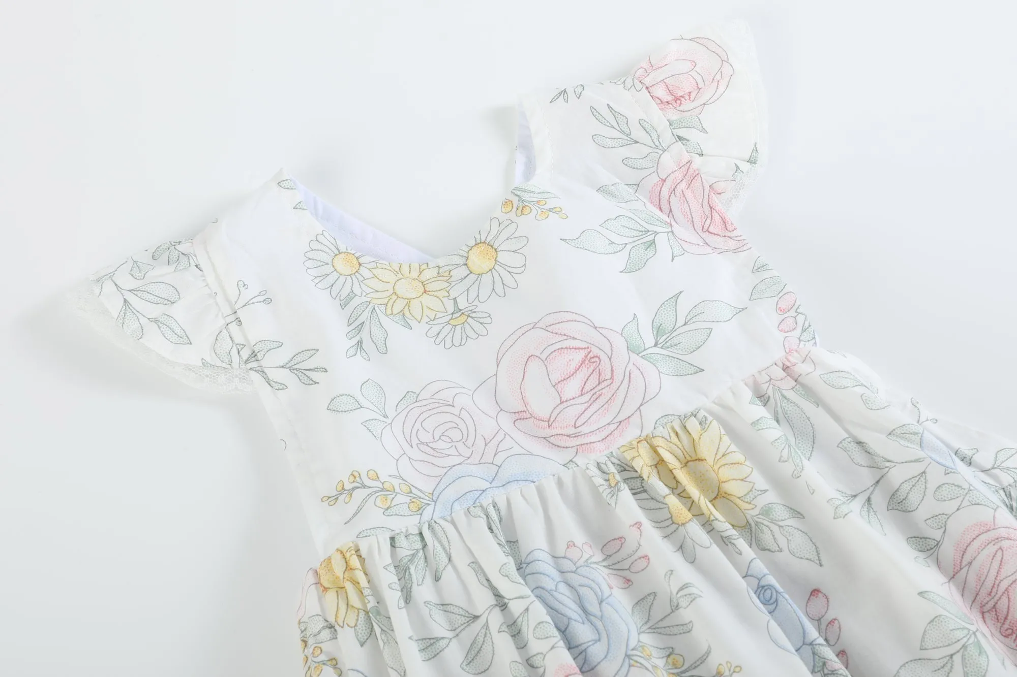 Bouquet Floral Ruffle Romper