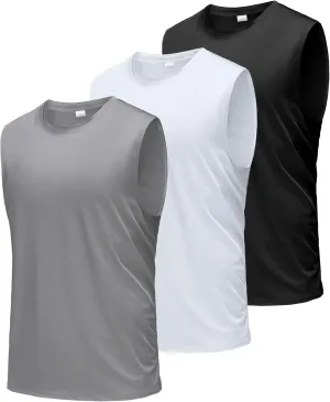 Boyzn Men's 3 Pack Workout Tank Tops Gym Athletic Muscle Tee Bodybuilding Fitness Sleeveless T-Shirts