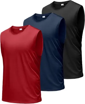 Boyzn Men's 3 Pack Workout Tank Tops Gym Athletic Muscle Tee Bodybuilding Fitness Sleeveless T-Shirts
