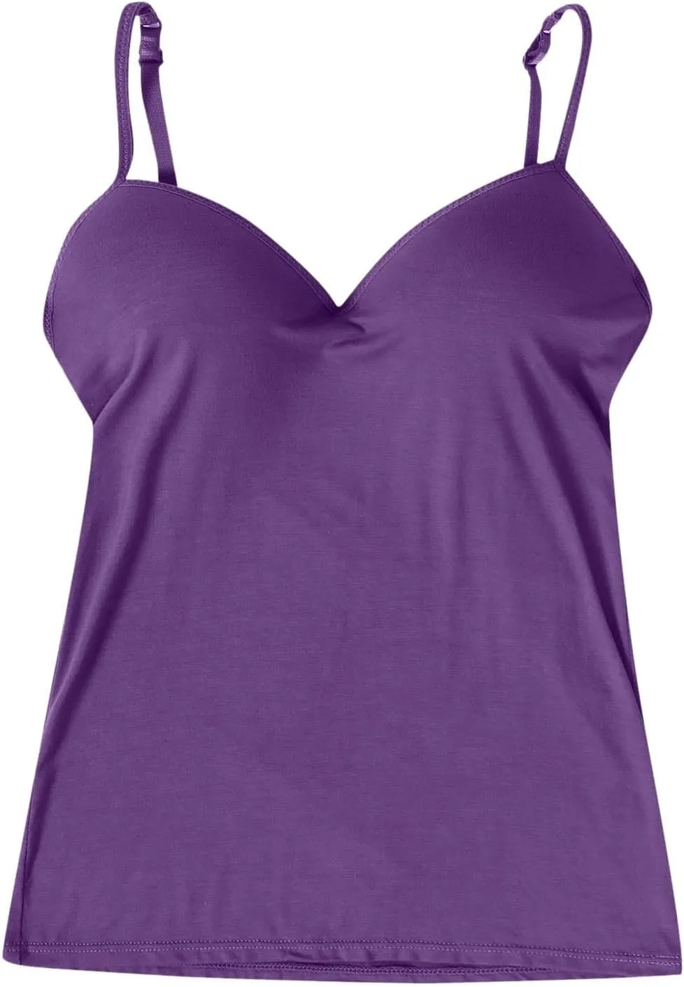 Camisole Tops for Women Cotton Adjustable Strap Stretch Tank Tops Built in Shelf Bra Workout Yoga Shirt