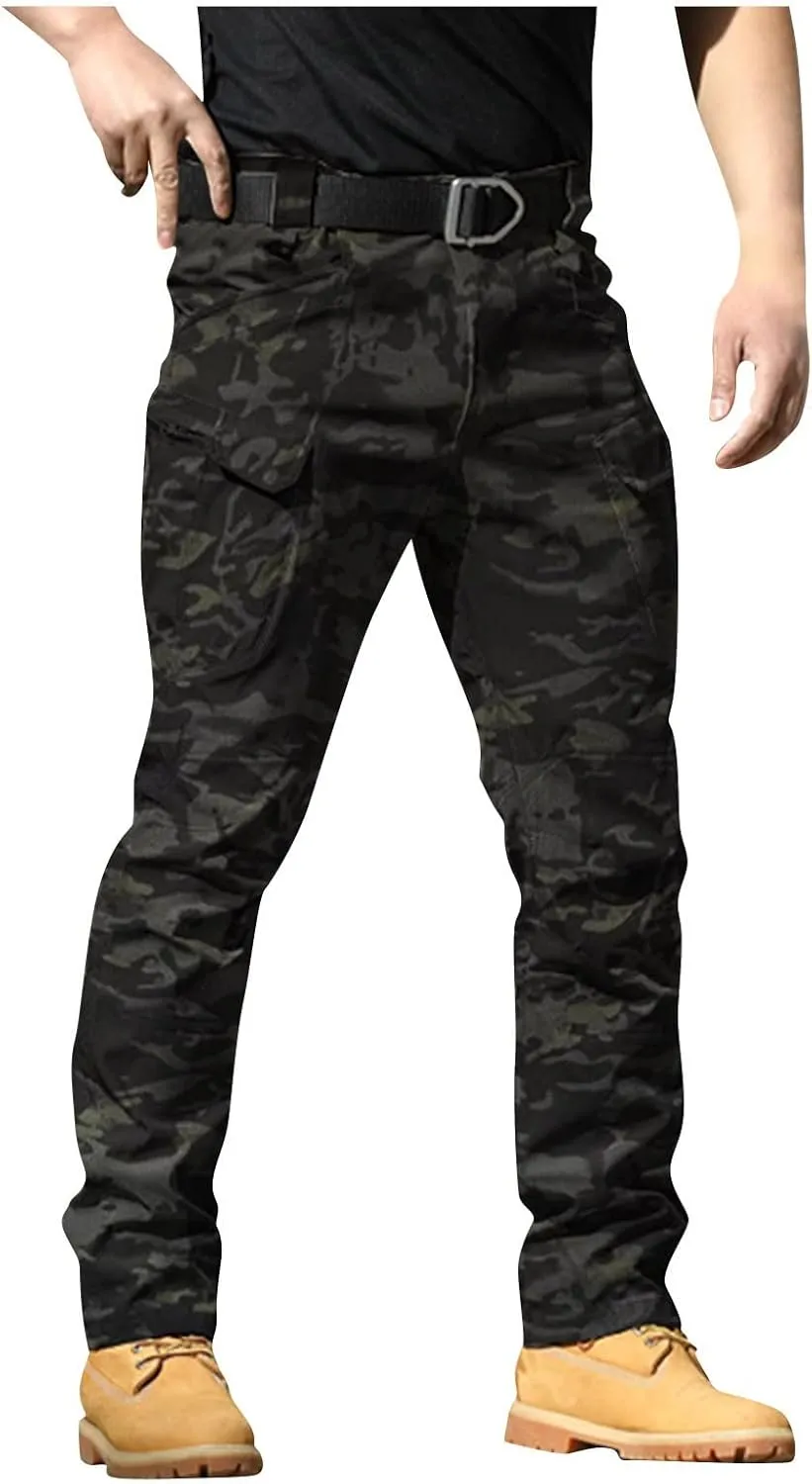 Cargo Pants for Men Baggy Outdoor Waterproof Hiking Work Pants Stretch Multi Pockets Lightweight Classic Tactical Pant
