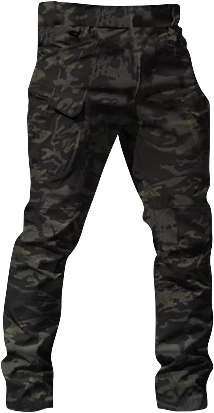 Cargo Pants for Men Baggy Outdoor Waterproof Hiking Work Pants Stretch Multi Pockets Lightweight Classic Tactical Pant
