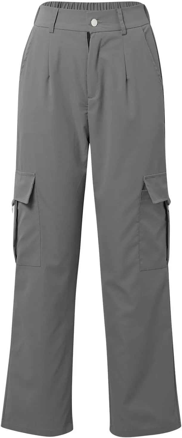 Cargo Pants for Women High Waisted Casual Pants Work Pants Baggy Stretchy Wide Leg Y2K Streetwear with Pockets