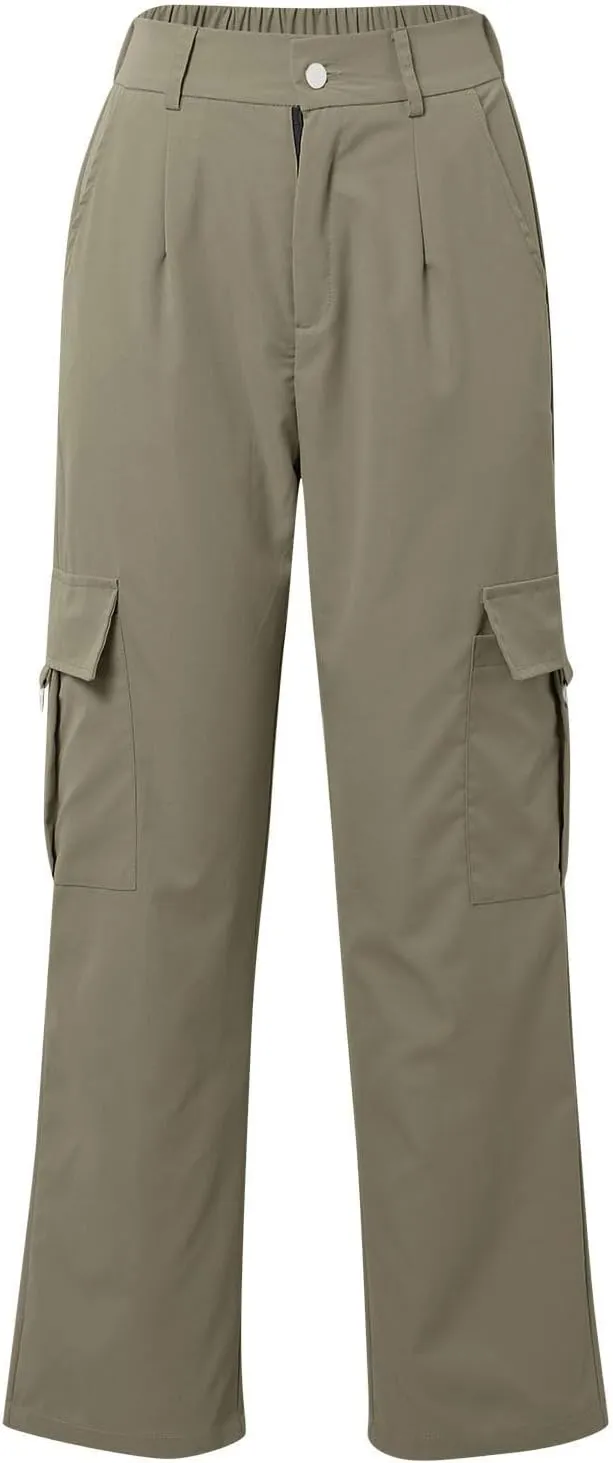 Cargo Pants for Women High Waisted Casual Pants Work Pants Baggy Stretchy Wide Leg Y2K Streetwear with Pockets