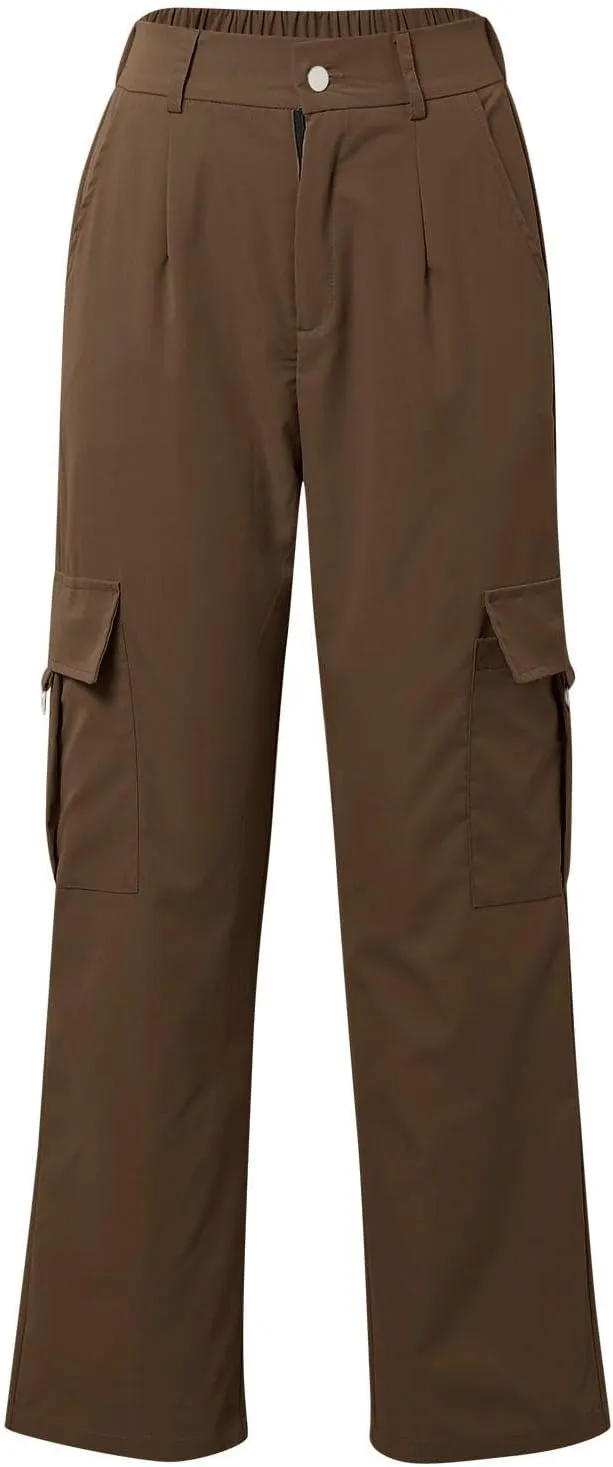 Cargo Pants for Women High Waisted Casual Pants Work Pants Baggy Stretchy Wide Leg Y2K Streetwear with Pockets