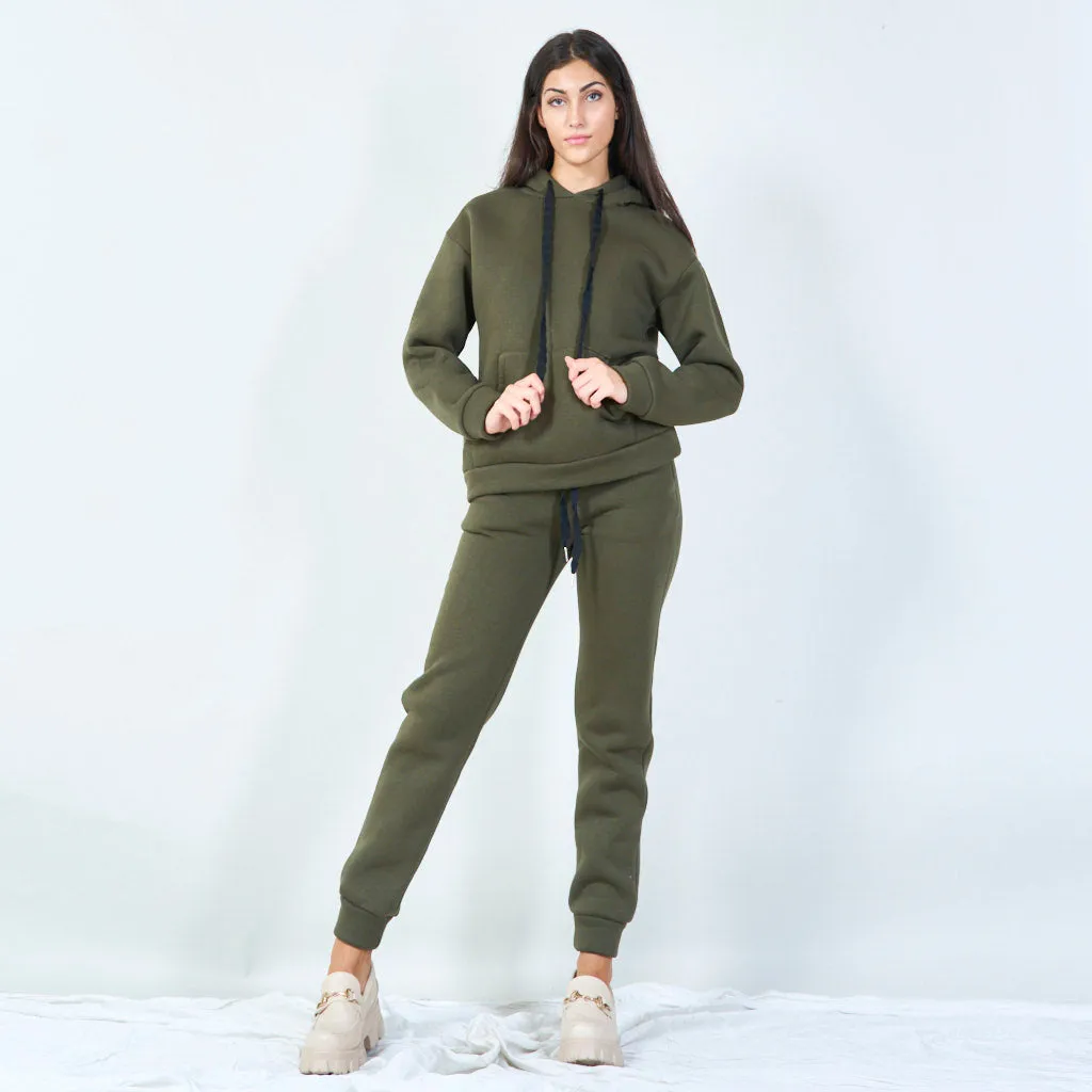 Casual pullover hoodie with drawstring wholesale