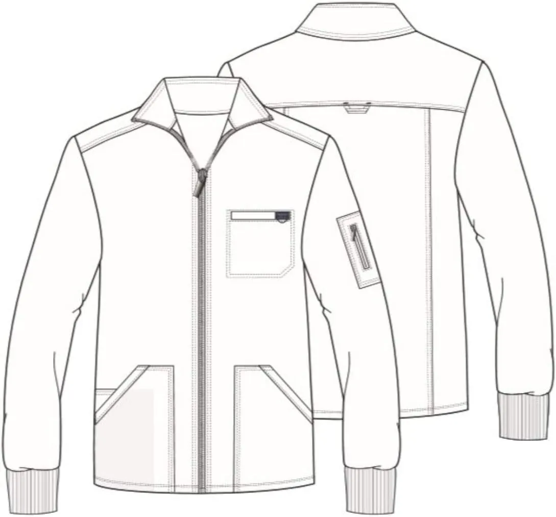 Cherokee Men Warm up Scrub Jacket with Zip Front WW320