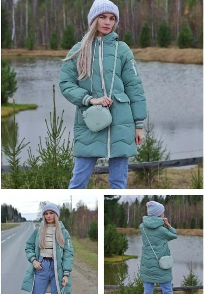 CJQJPNZ Down Jackets Female Winter Coat Women's Parkas Hooded Warm Winter Jacket Coat Cotton Padded Jacket-