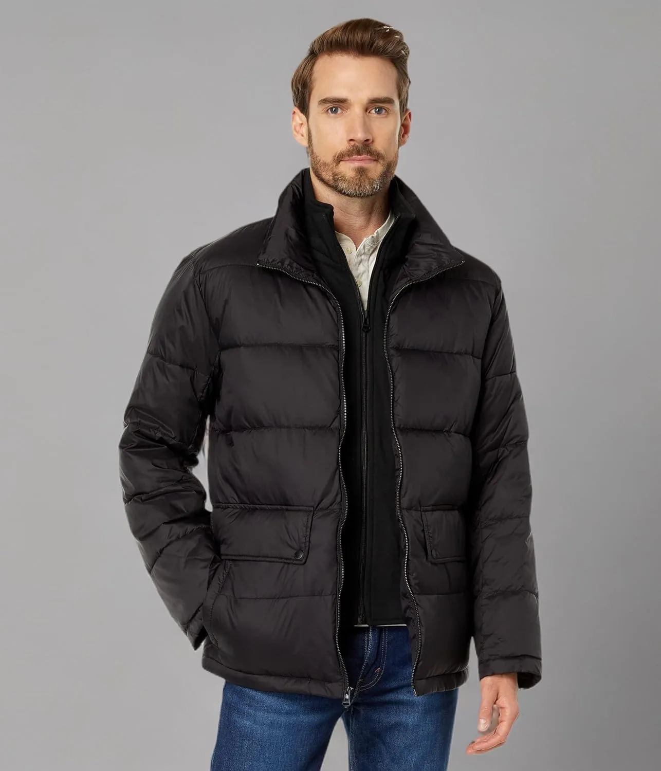 Cole Haan Men's Puffer Jacket with Bib