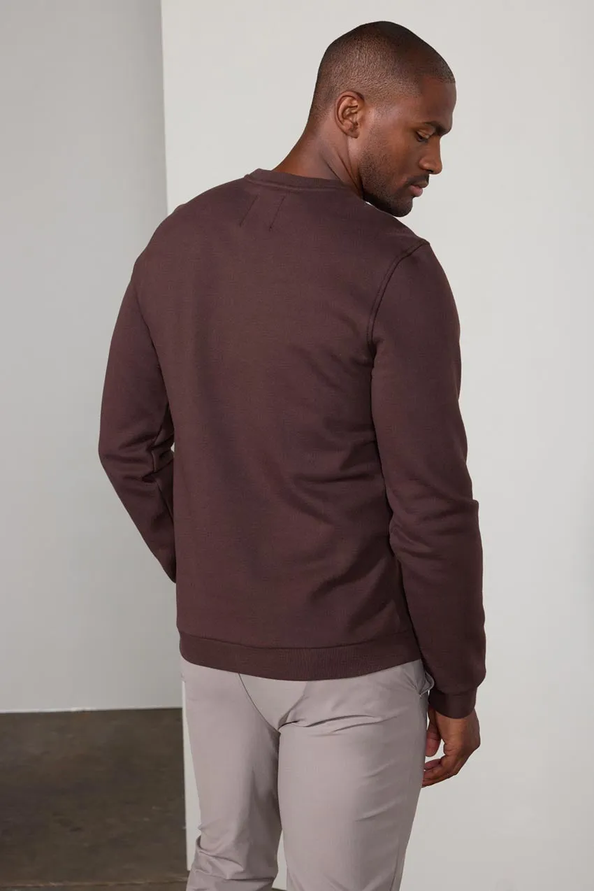 Comfort Men's Fleece Sweatshirt - Chocolate Brown