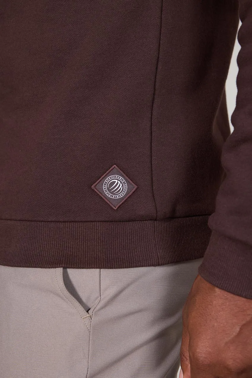 Comfort Men's Fleece Sweatshirt - Chocolate Brown