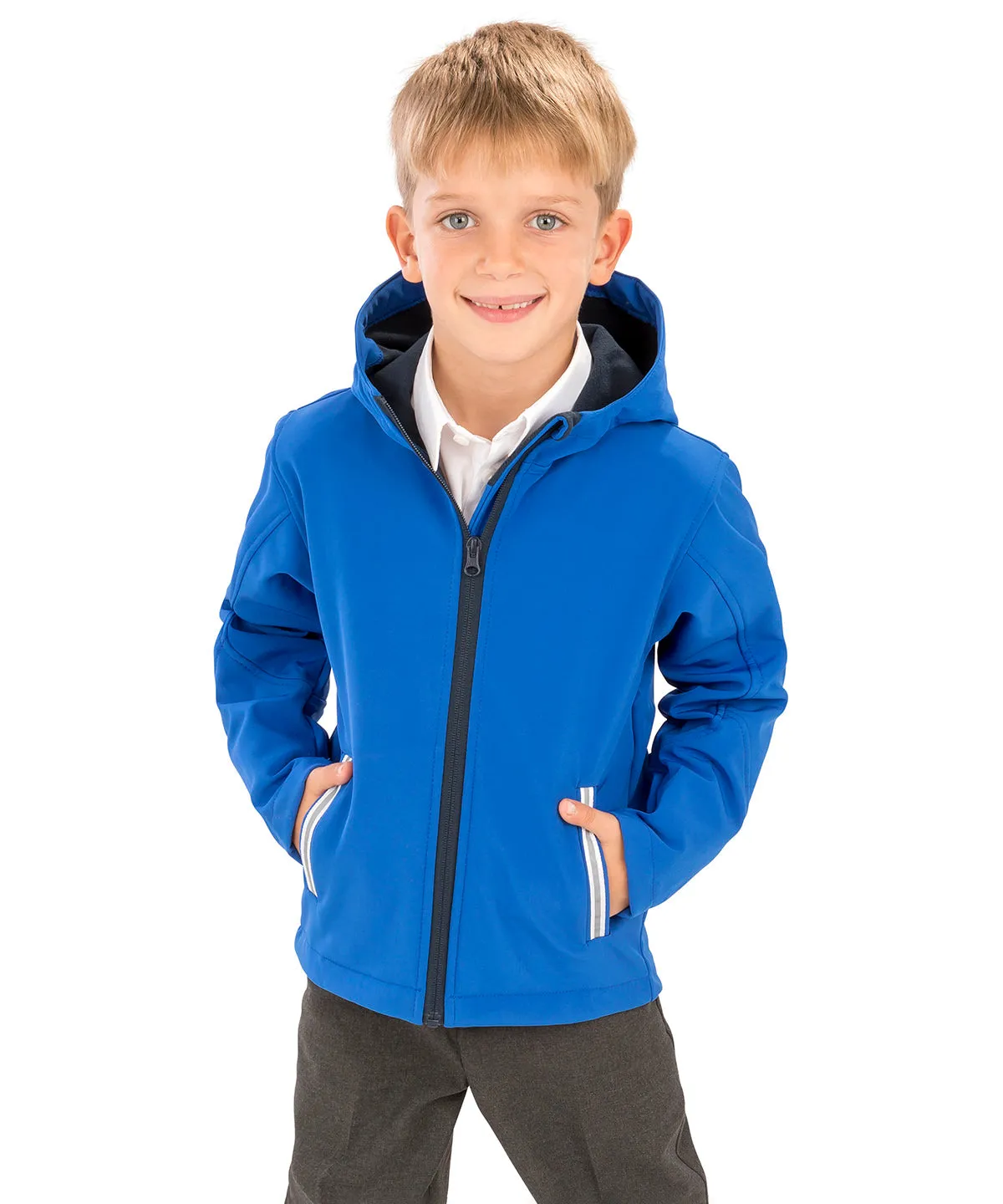 Core junior TX performance hooded softshell jacket | Red/Black