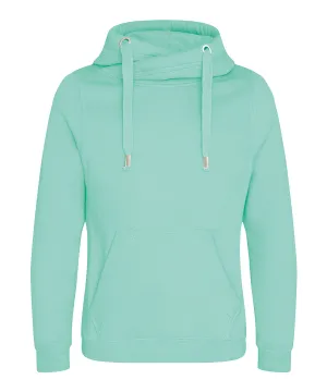 Cross neck hoodie | Peppermint