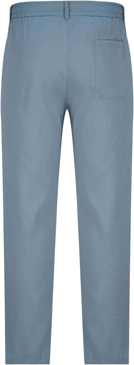 Ctreela Summer Fall Chino Pants Men Casual Drawstring Elastic Waist Daily Pants Lightweight Thin Slim-Fit Slacks Trousers