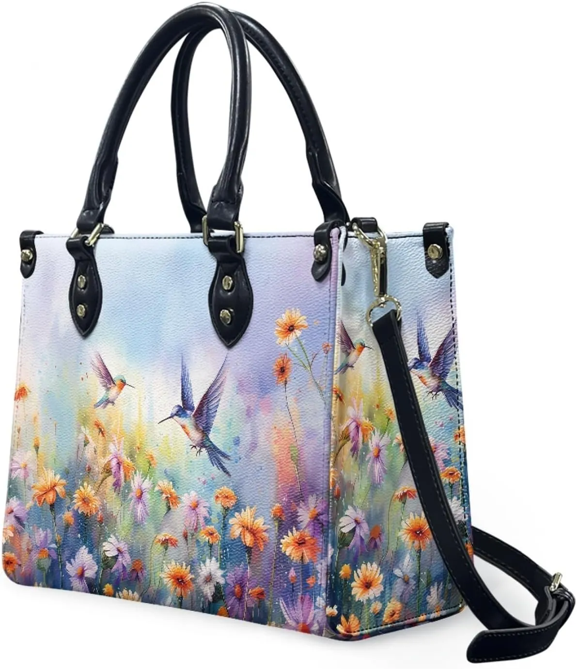 Customized Print Women PU Leather Shoulder Tote Bag Top Handle Satchel Handbags