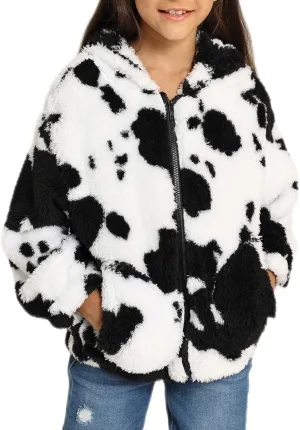 Danna Belle Girls Full Zip Hoodie Fleece Jacket Sherpa Hoodie Coat Fall Winter Outwear 5-12Y