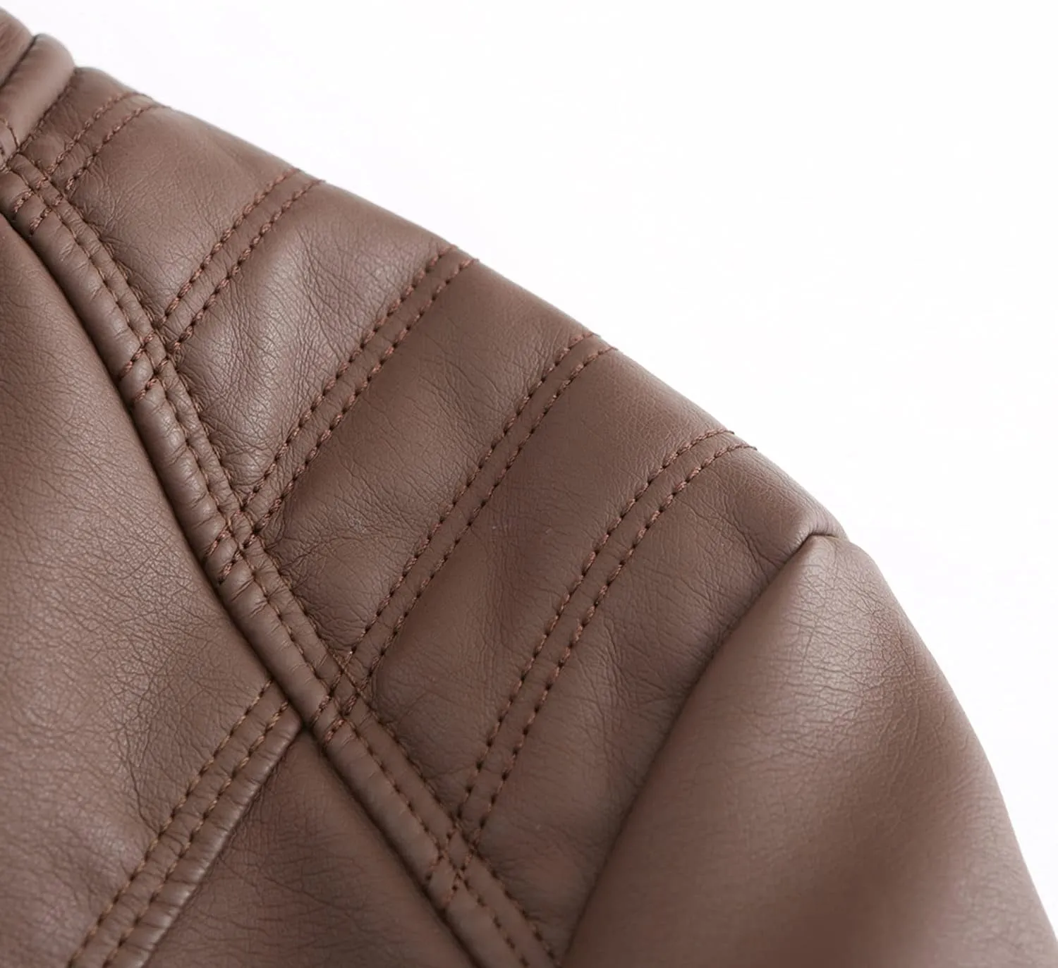 DEAR MODEL Faux Leather Jacket Women Bomber Jacket Women's Belted Motorcycle Jacket
