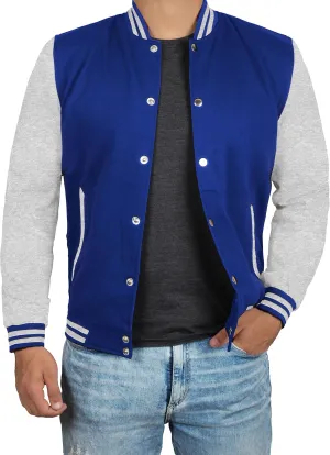 Decrum Varsity Jacket Men - High School Letterman Bomber Style Fleece Baseball Jackets For Men