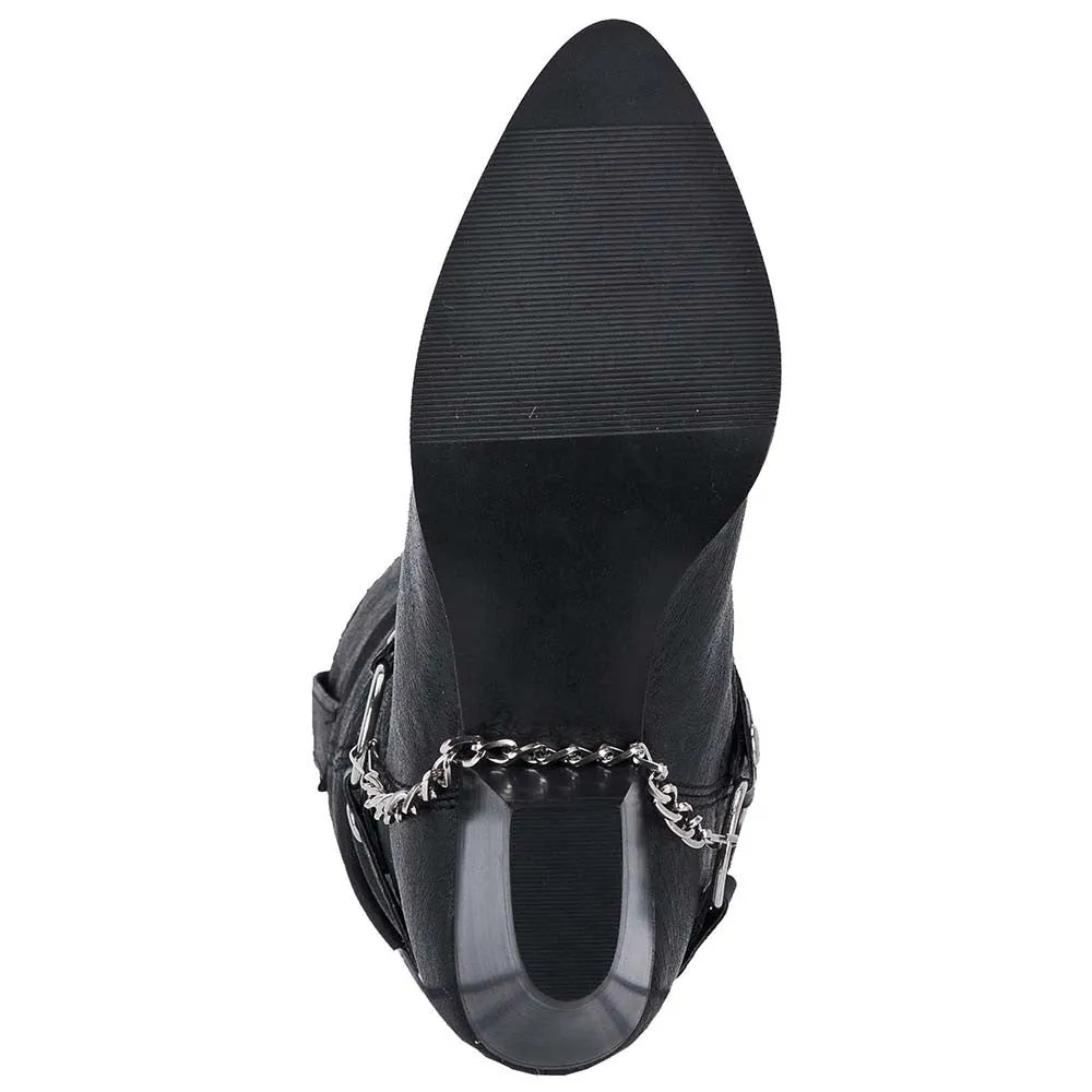 Dingo Olivia Black Pigskin Women Leather Boots