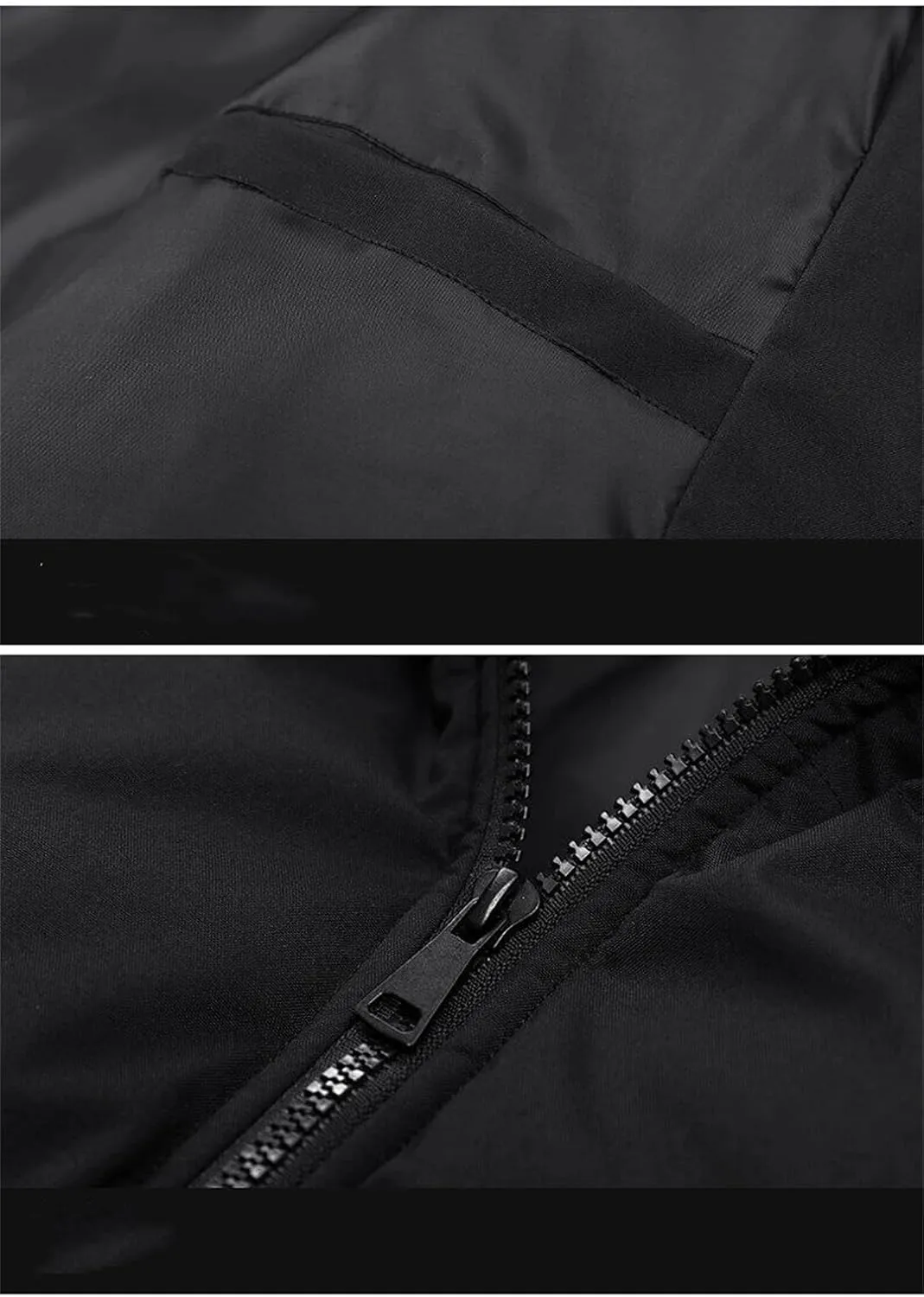 Disimlarl Men Outdoor Casual Parka Cotton-Padded Slim Warm Coat Zip Up Stand Collar Street Jacket