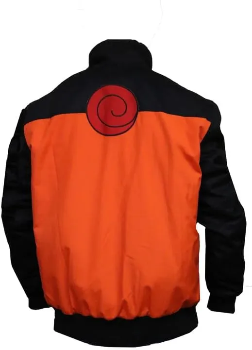 Dragon Bomber Ball Z Jacket - Black and Orange Cotton Windbreaker Lightweight Cosplay Jacket
