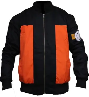 Dragon Bomber Ball Z Jacket - Black and Orange Cotton Windbreaker Lightweight Cosplay Jacket
