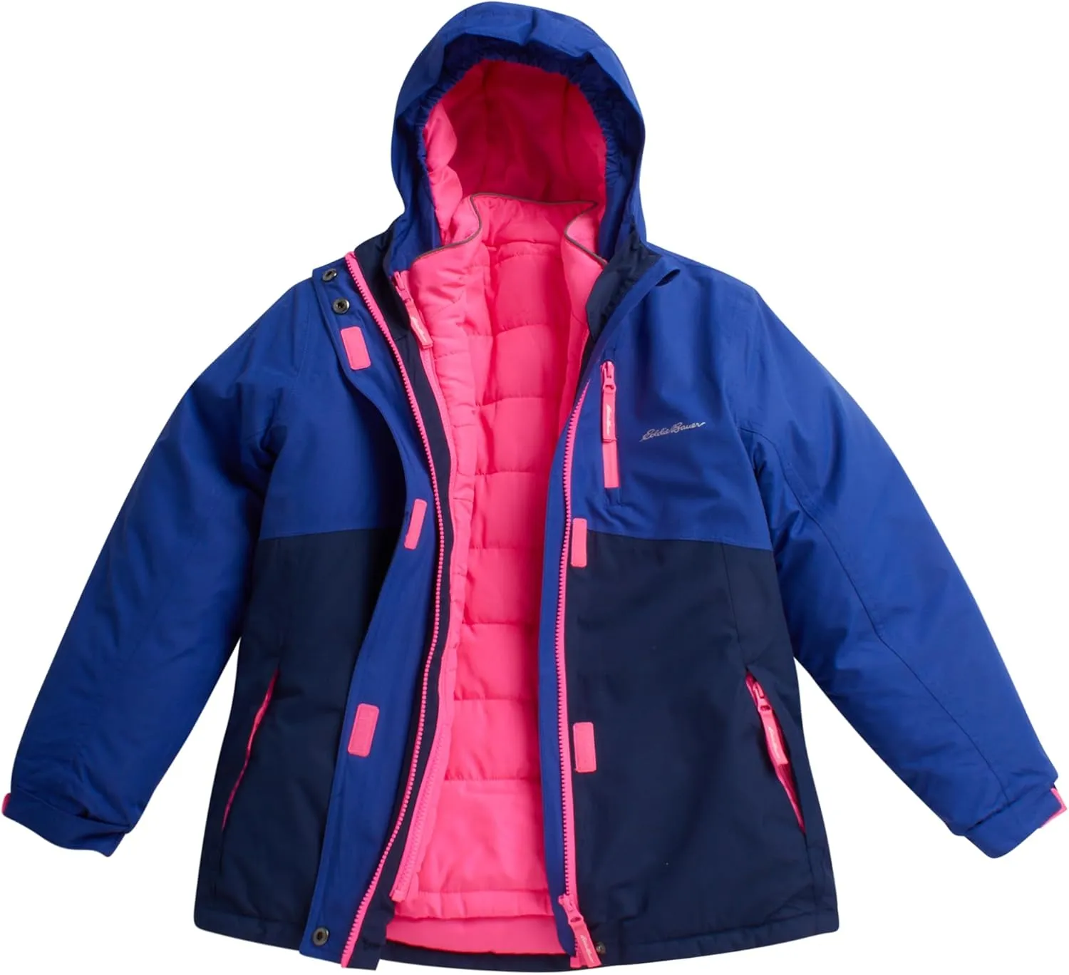 Eddie Bauer Kids' Ski Jacket - Waterproof 3 in 1 Insulated Coat with Removable Shell Jacket for Boys and Girls (3-16)