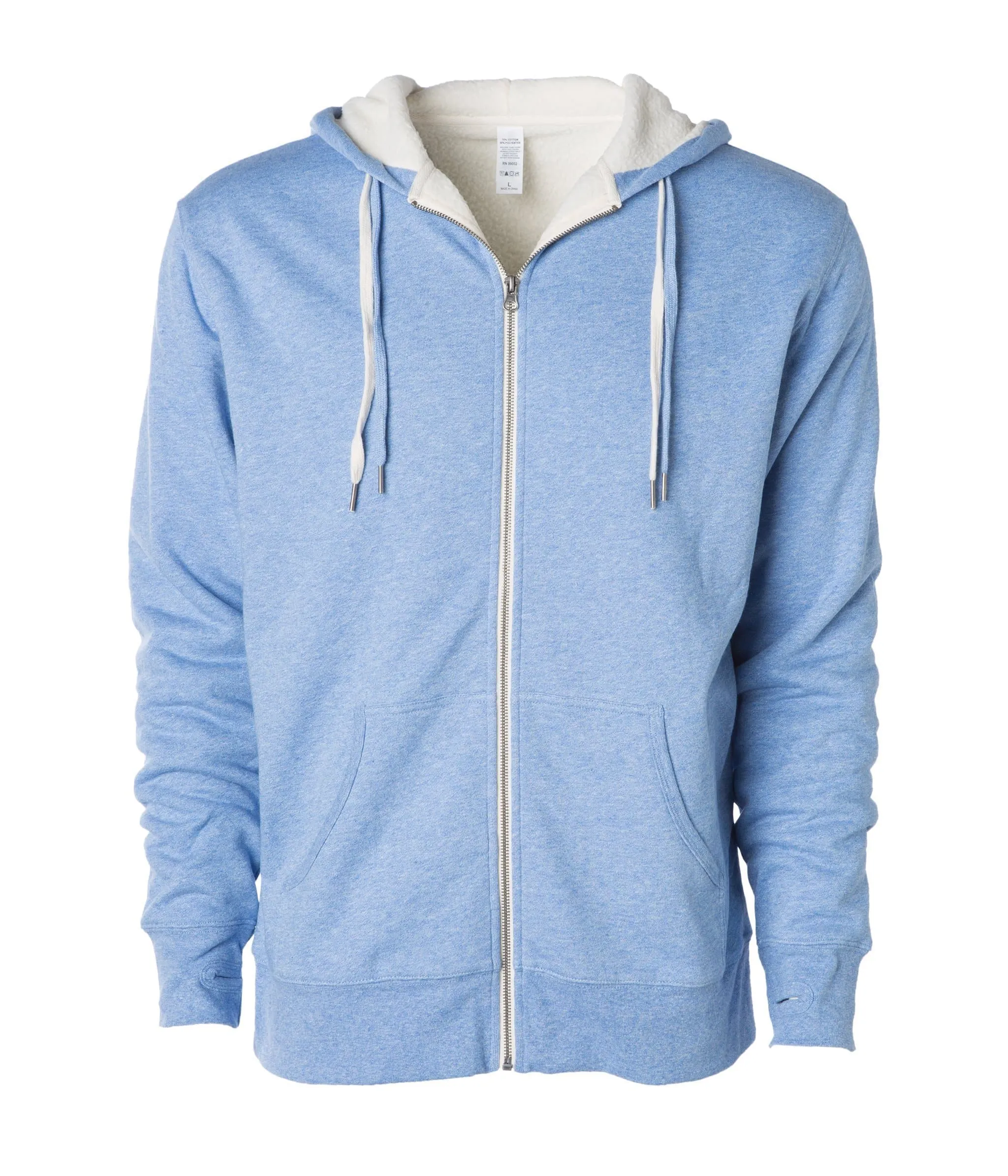 EXP90SHZ Unisex Heavyweight Sherpa Lined Heather Zip Hood