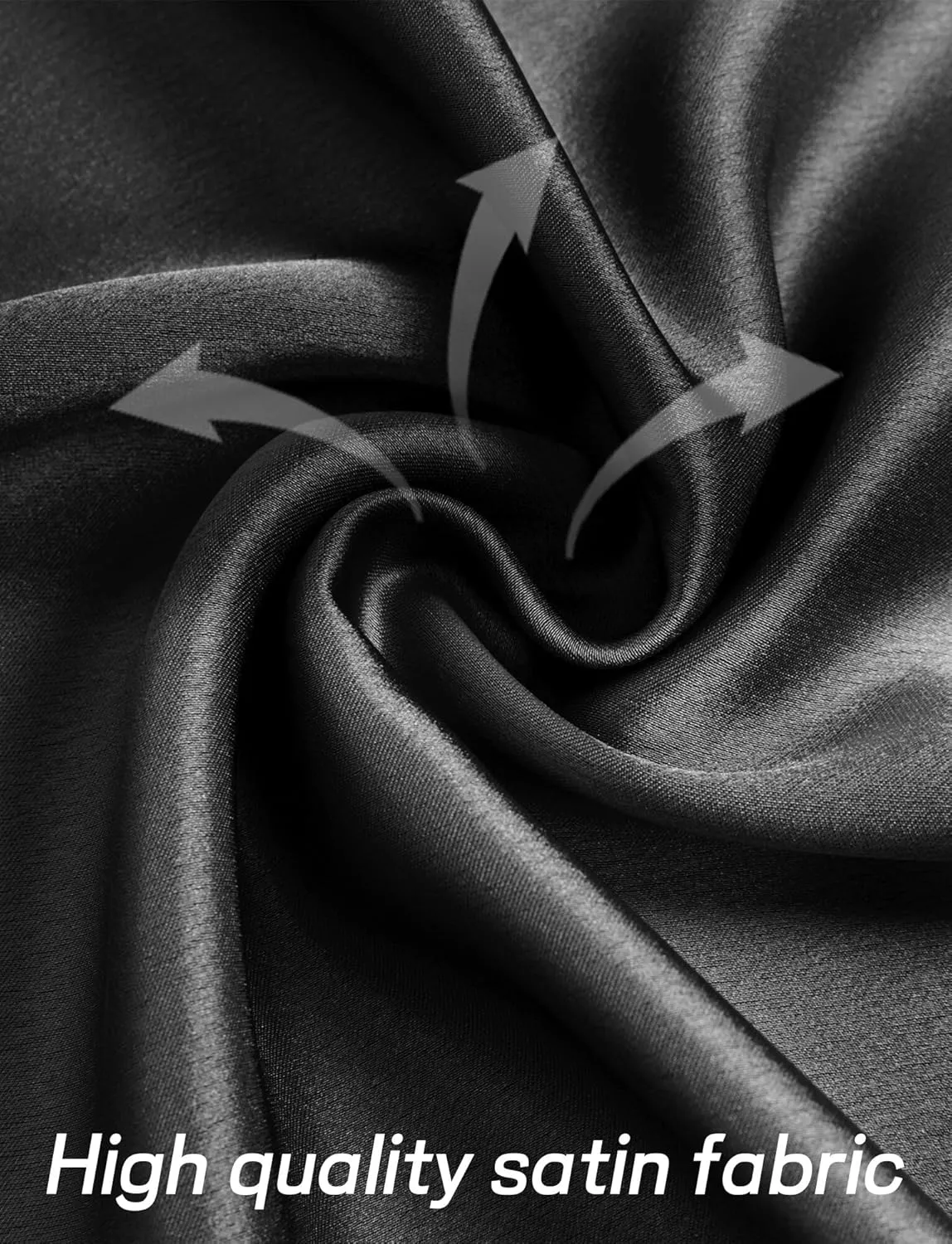 FEOYA Womens Satin Silky Maxi Skirt High Waist A Line Elegant Flowy Mermaid Hem Drawstring Wedding Party Club Spring Skirt